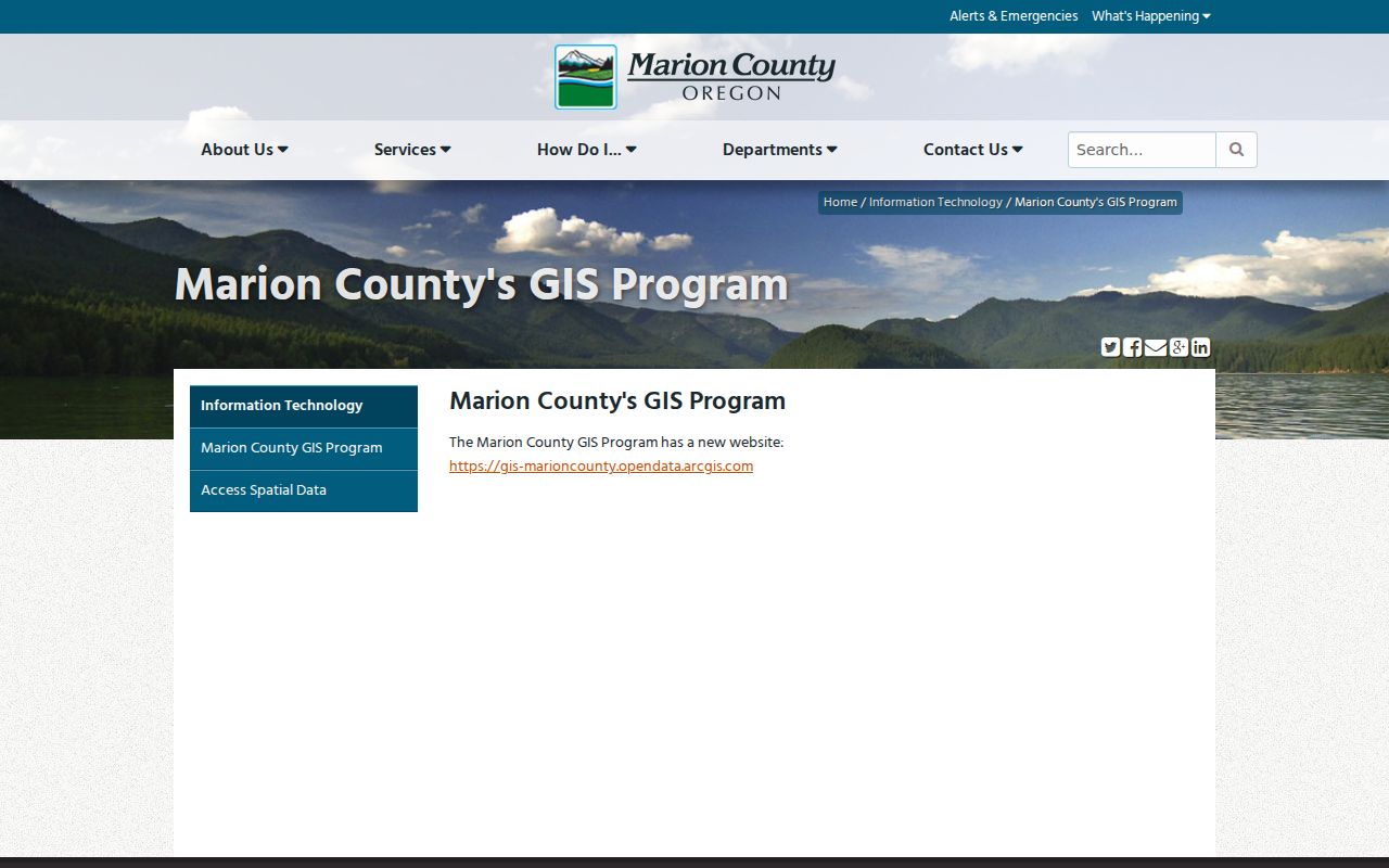 Salem ZIP code source showing Marion County maps and GIS resources