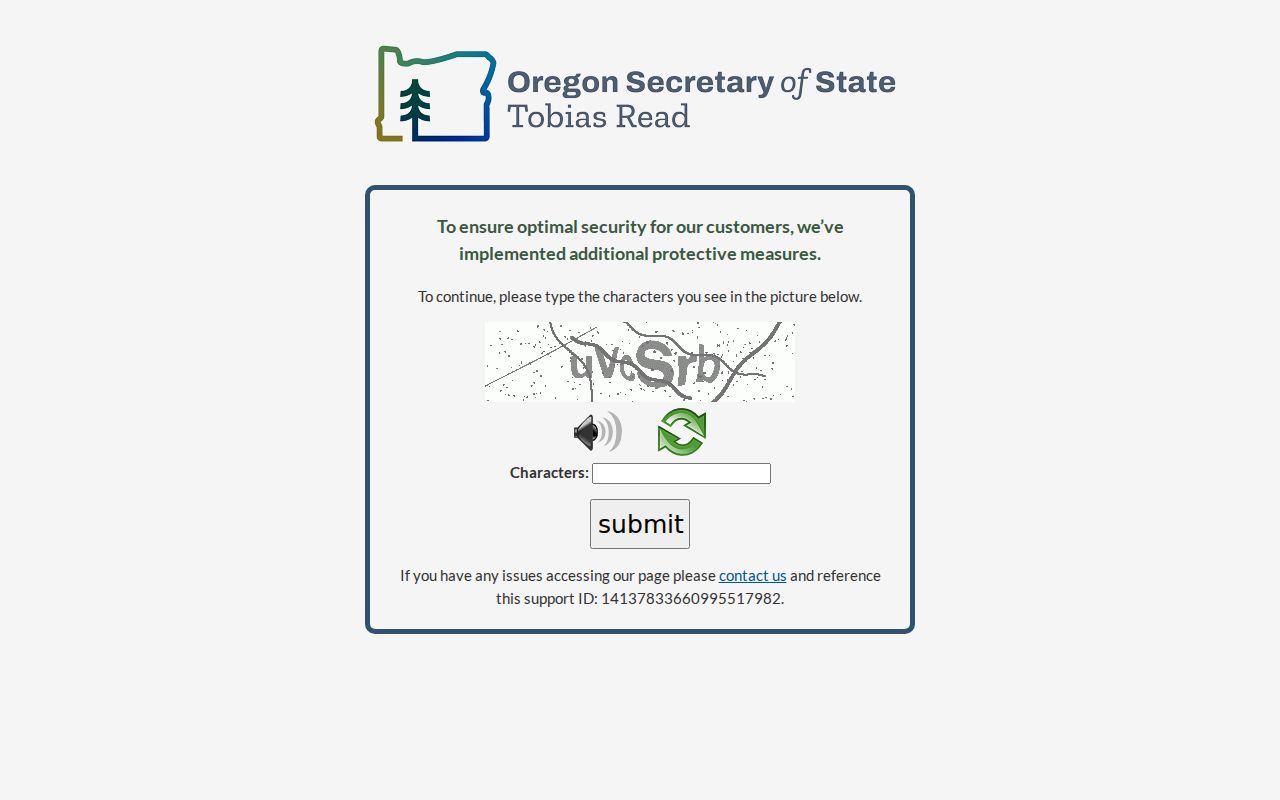 Salem residents directory Oregon voter-search CAPTCHA entry